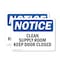 Signmission Clean Supply Room Keep Door Closed, 7 in W x Rectangle, Vinyl Decal OS-2PACK-NS-D-57-L-10631 - alternate 1